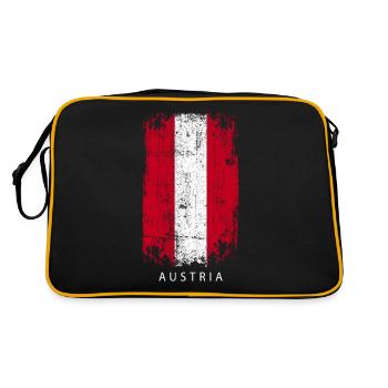 Souvenir with the flag of Austria - Retro Bag - black/gold - Back