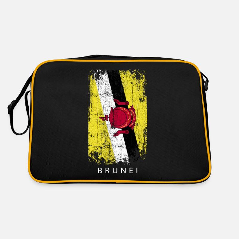 Souvenir avec le drapeau du pays de Brunei Sac Retro