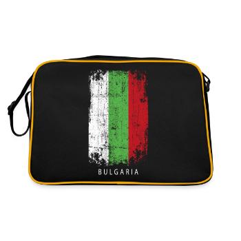 Souvenir avec le drapeau de la Bulgarie - Sac Retro - noir/or - Dos