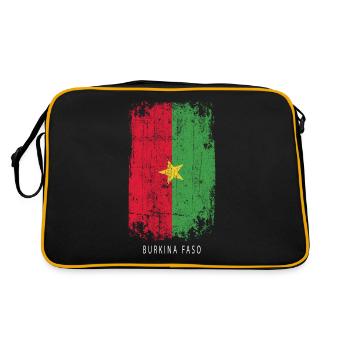 Souvenir avec le drapeau du Burkina Faso - Sac Retro - noir/or - Dos