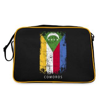 Souvenir with the country flag of Comoros - Retro Bag - black/gold - Back
