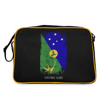 Souvenir avec le drapeau du pays de l’île Christmas - Sac Retro - noir/or - Dos