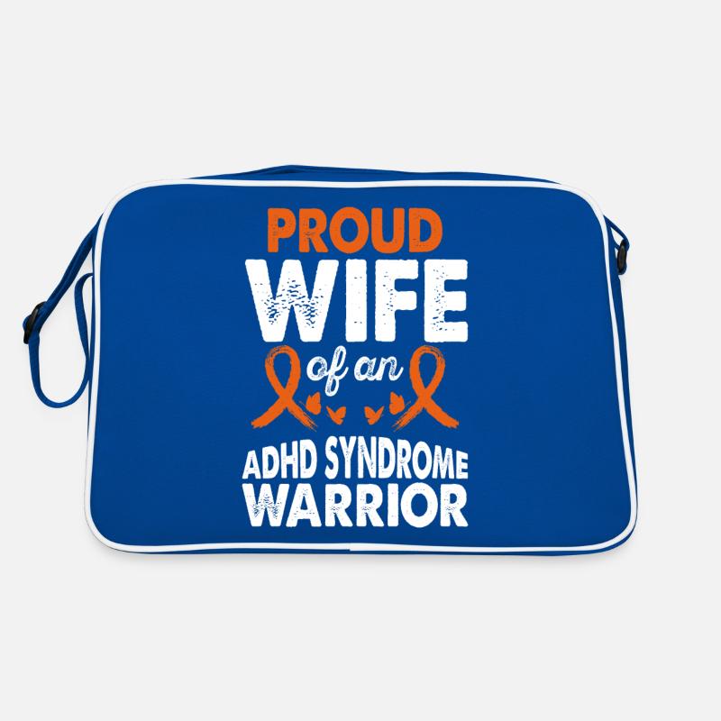 Épouse du syndrome du TDAH Warrior Awareness Orange Sac Retro
