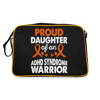 Daughter of the ADHD syndrome Warrior Awareness Orange - Retro Bag - black/gold - Back