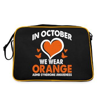 In October we carry the Orange Adhd Syndrome - Retro Bag - black/gold - Back