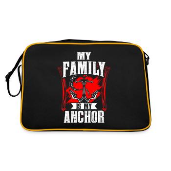 Ma famille est ma réunion de famille d’ancrage - Sac Retro - noir/or - Dos