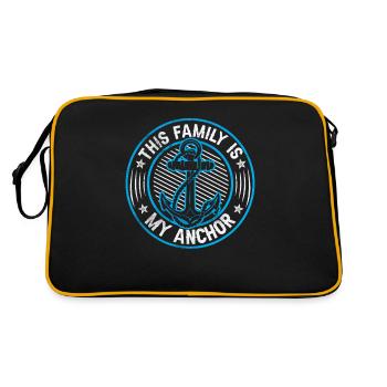Cette famille est ma réunion de famille d’ancrage - Sac Retro - noir/or - Dos