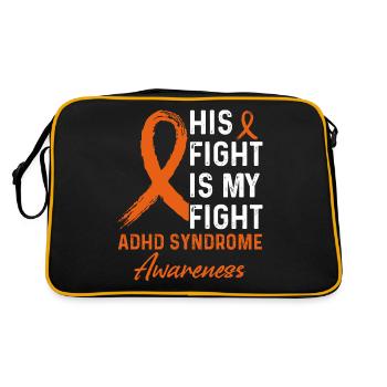 Fight against ADHD syndrome awareness - Retro Bag - black/gold - Back