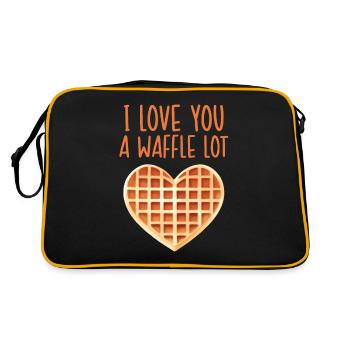 I love you a waffle quantity - Retro Bag - black/gold - Back