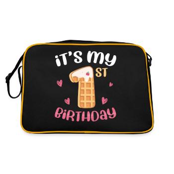 C’est ma gaufre de 1er anniversaire - Sac Retro - noir/or - Dos