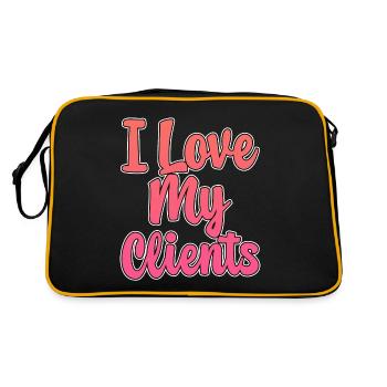 I Love My Clients - Retro Bag - black/gold - Back