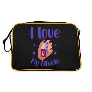 I Love My Clients 4 - Retro Bag - black/gold - Back