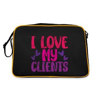 I Love My Clients 3 - Retro Bag - black/gold - Back