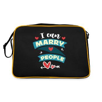 Officiant I Can Marry People Marriage Officiant - Retro Bag - black/gold - Back
