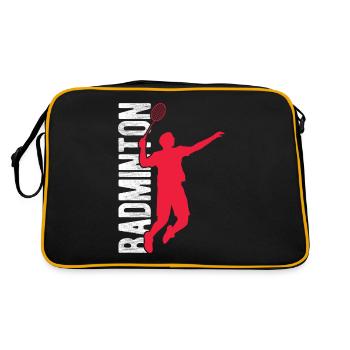 Badminton - Retro Tasche - Schwarz/Gold - Hinten