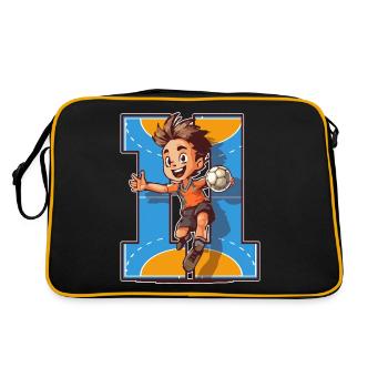Handball Birthday - 11 years old boy - 11. - Retro Bag - black/gold - Back