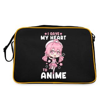 I Gave My Heart To Anime I Manga Kawaii Otaku - Retro Bag - black/gold - Back