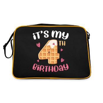 Gaufre du 4e anniversaire - Sac Retro - noir/or - Dos