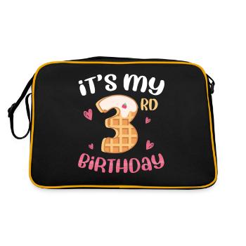 Gaufre du 3e anniversaire - Sac Retro - noir/or - Dos