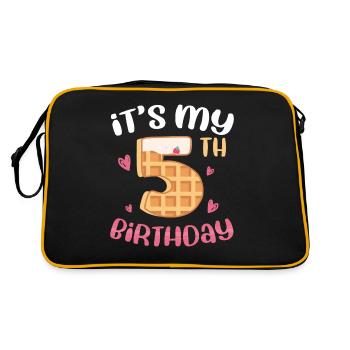Gaufre du 5e anniversaire - Sac Retro - noir/or - Dos