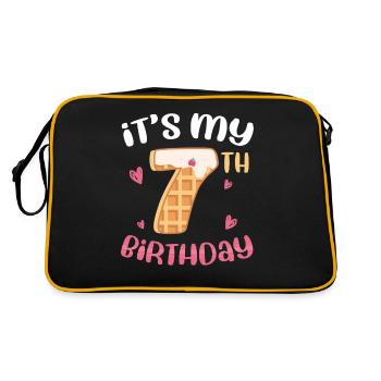 Gaufre du 7e anniversaire - Sac Retro - noir/or - Dos