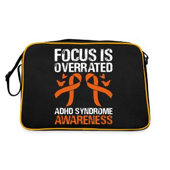 Focus is overrated ADHD syndrome awareness - Retro Bag - black/gold - Back