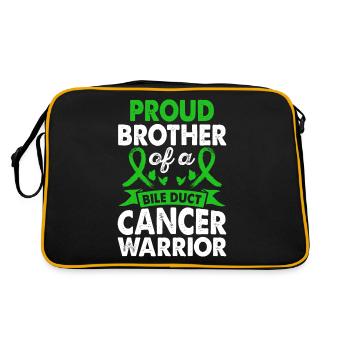 Frère De La Conscience Guerrière Du Cancer Des Voies Biliaires - Sac Retro - noir/or - Dos