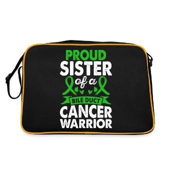 Sœur du guerrier du cancer des canaux biliaires - Sac Retro - noir/or - Dos