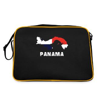Drapeau Panama Caraïbes Vacances Panama Panama - Sac Retro - noir/or - Dos