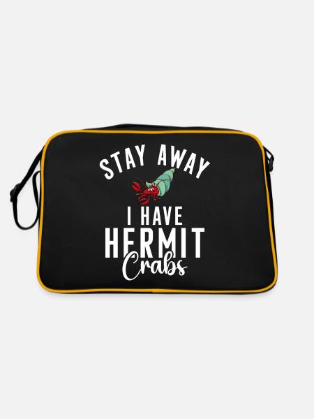 Einsiedlerkrebs-Geschenke - Retro Tasche - Schwarz/Gold - Hinten