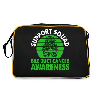 Mois de la sensibilisation au cancer des canaux biliaires de l’Escouade de soutien - Sac Retro - noir/or - Dos