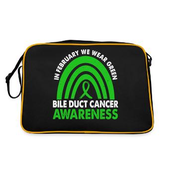 En février, nous portons le Green Gall Duct Cancer - Sac Retro - noir/or - Dos