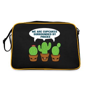 Cactus Cupcakes Cake - Retro Bag - black/gold - Back