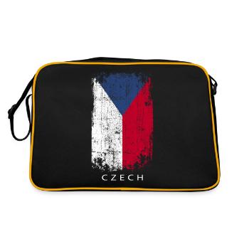 Souvenir avec le drapeau de la République tchèque - Sac Retro - noir/or - Dos
