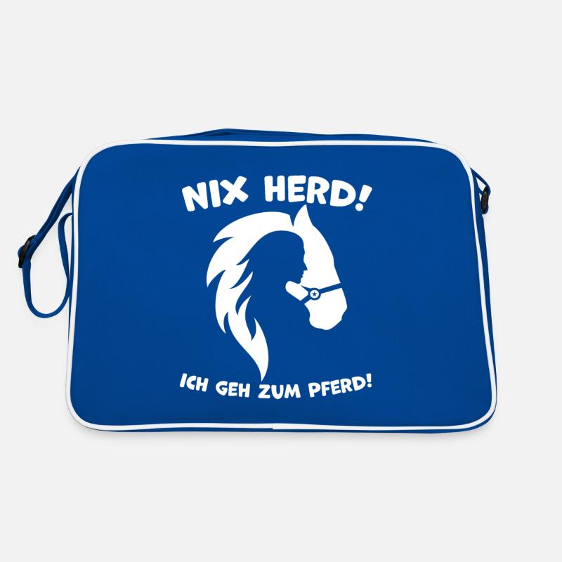 Nix Herd! Ich geh zum Pferd! Pferdespruch Geschenk Retro Tasche