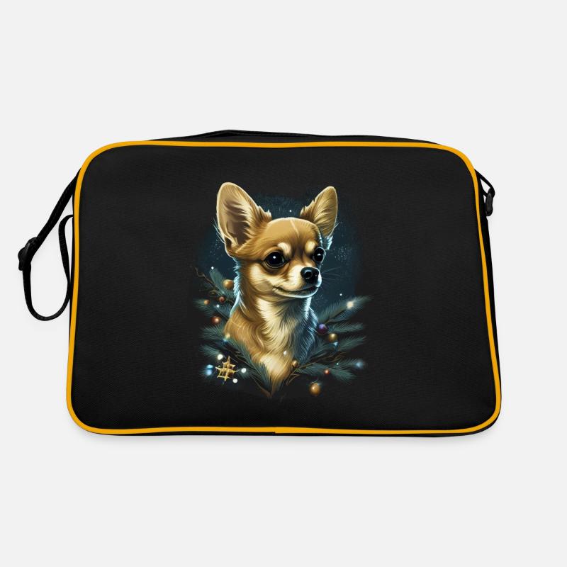 Chihuahua | Joyeux Noël | Sapin de Noël Chien Sac Retro