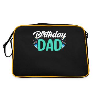 Anniversaire Papa Papa Fête Papa - Sac Retro - noir/or - Dos