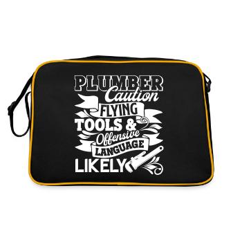 Plumber Plumber Caution - Retro Bag - black/gold - Back
