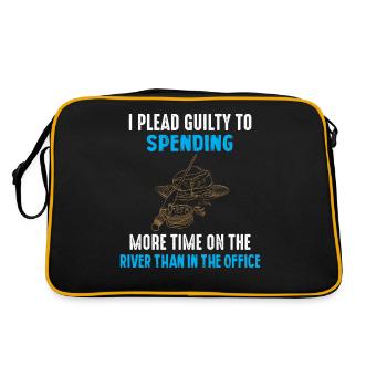 Fly Fishing Guilty of Spending More Time River - Retro Tasche - Schwarz/Gold - Hinten