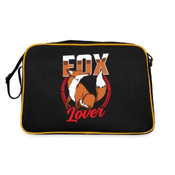 Fox Lover Animal Foxes Sayings - Retro Bag - black/gold - Back