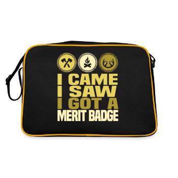 Insigne scout - Sac Retro - noir/or - Dos