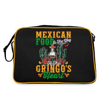 Mexican food, Gringo lovers, Proud - Retro Bag - black/gold - Back