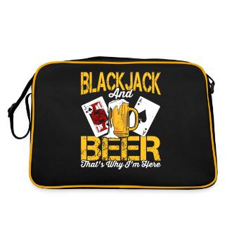 Blackjack Player Casino Card Game Blackjack - Retro Bag - black/gold - Back