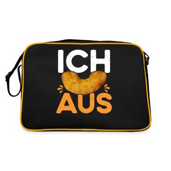 Ich Flip aus - Retro Tasche - Schwarz/Gold - Hinten
