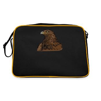 Golden Eagle I Golden Eagle Bird of Prey Motif for - Retro Bag - black/gold - Back