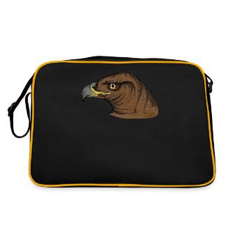 Golden Eagle I Golden Eagle Bird of Prey Motif for - Retro Bag - black/gold - Back