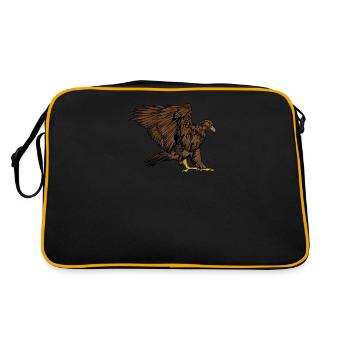 Golden Eagle I Golden Eagle Bird of Prey Motif for - Retro Bag - black/gold - Back