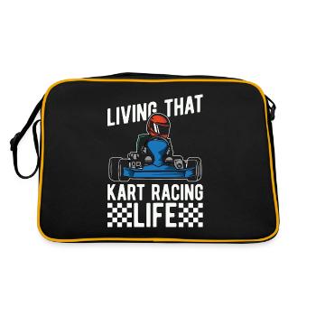 Kart Racing Vivre ce Kart Motorsport Kart Racer - Sac Retro - noir/or - Dos