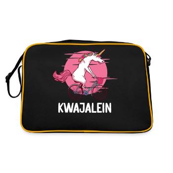 Kwajalein Atoll Marshall Islands Unicorn Bicycle B - Retro Bag - black/gold - Back
