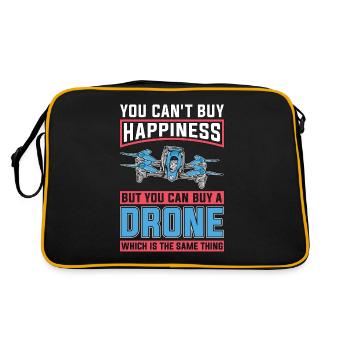 Drone Racing You Can't Buy Happiness But Fpv Race - Retro Bag - black/gold - Back